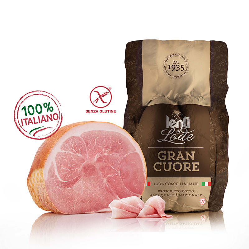 Prosciutto Cotto Lenti&Lode GRAN CUORE 100% italiano