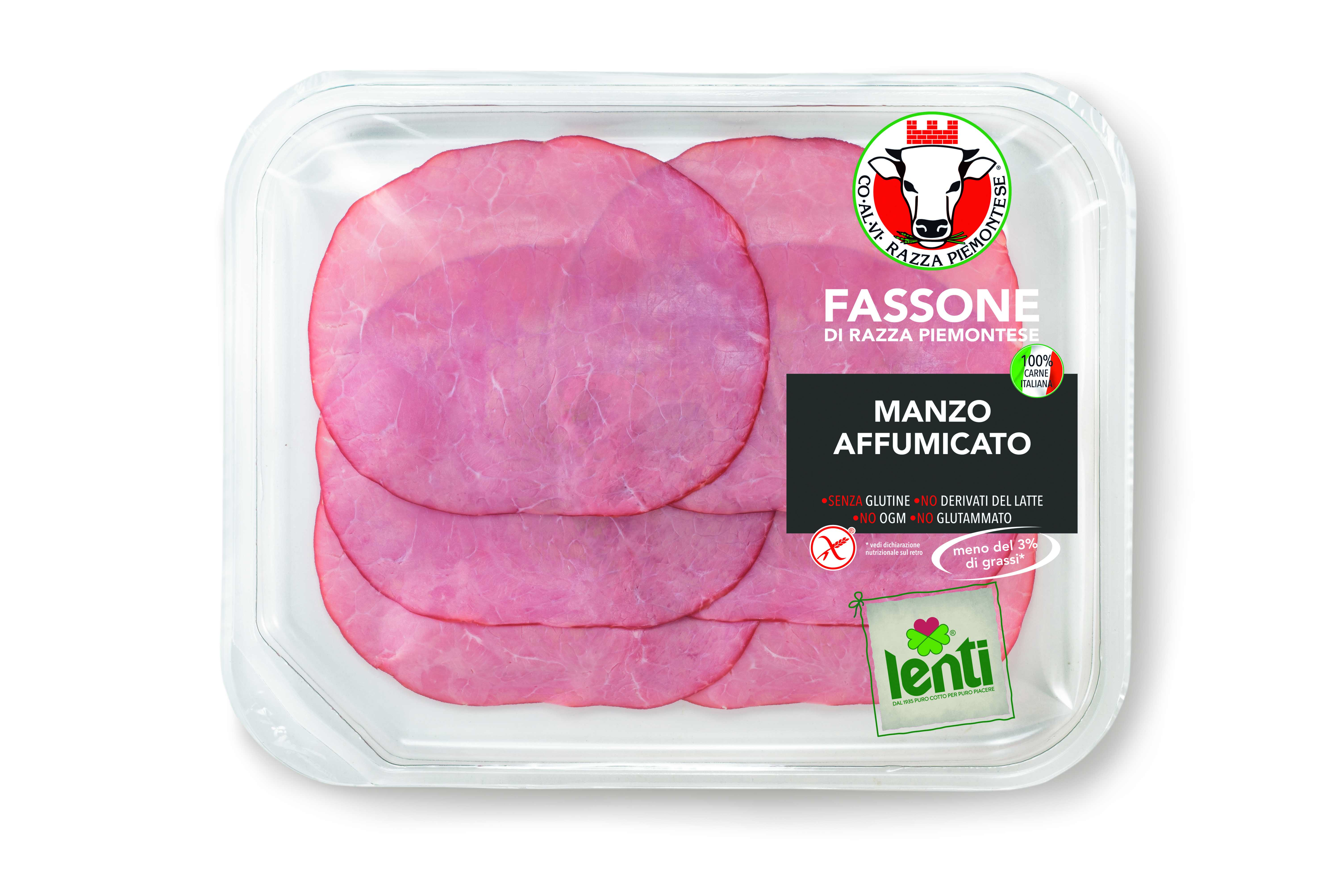 Manzo affumicato di Fassone di Razza Piemontese in Vaschette