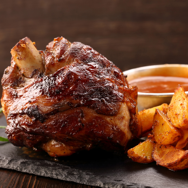 stinco al forno con patate